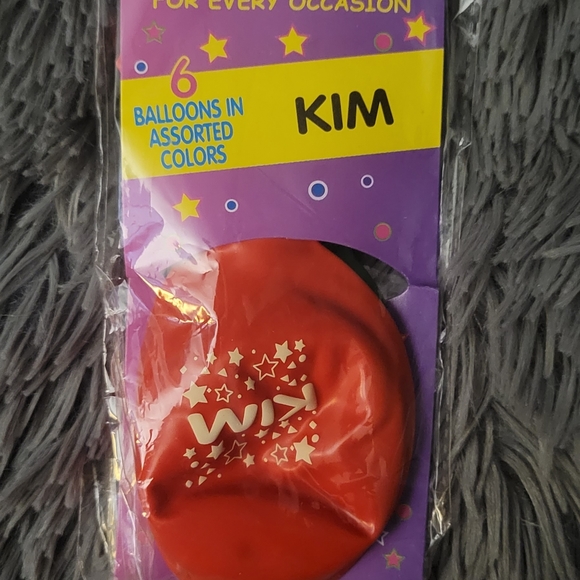 Personalized Balloons for every occasion, "KIM" in assorted Colors - Picture 3 of 3